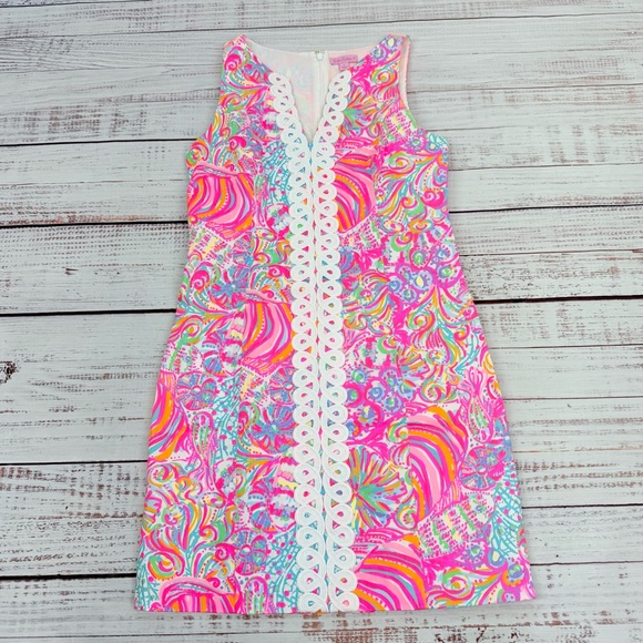 Lilly Pulitzer Women’s size 6 Ryder Hot Pink Multi Swish Fish Shift Dress - Picture 8 of 12